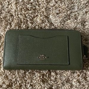 Army Green Coach Leather Wallet